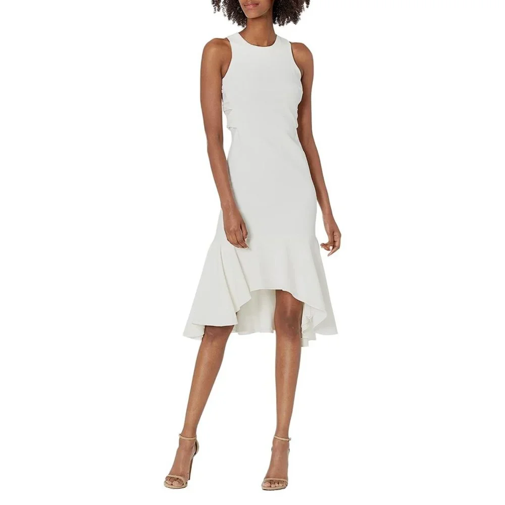 Halston Heritage White Midi Dress - Picture 10 of 10